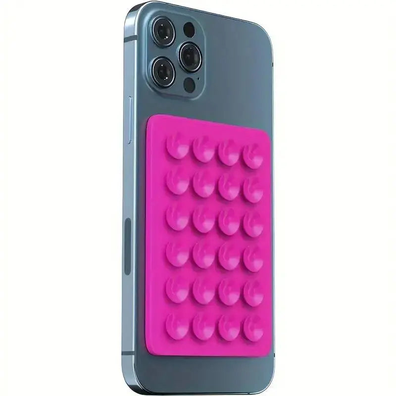 GripMate Silicone Suction Phone Holder Mat Wall Stand With Anti Slip Square Design For Apple Phones