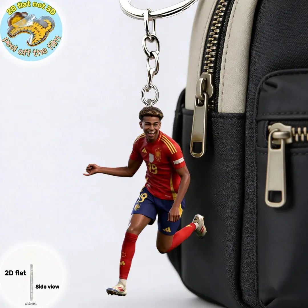 2D Ronaldo Keychain Cristiano Football Pendant Flat Acrylic Ornament