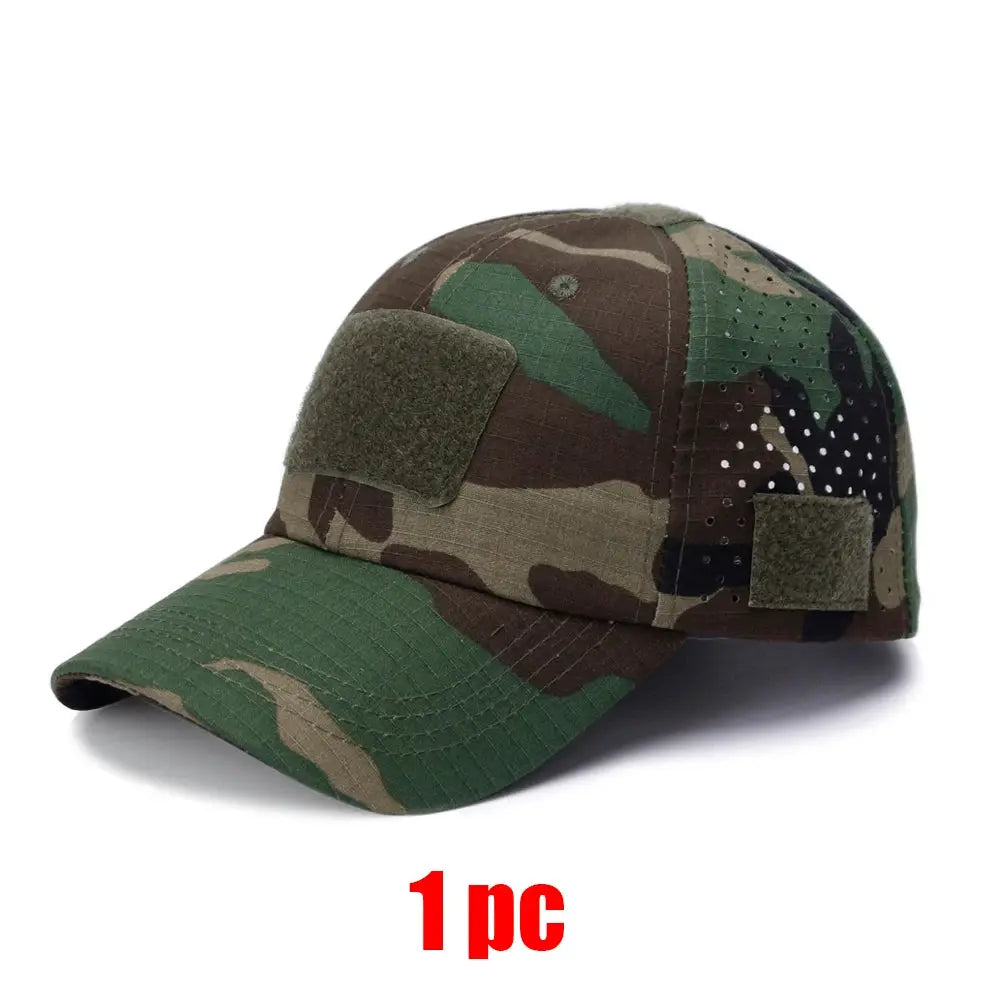Mens Camouflage Baseball Cap Breathable Sun Protection Hat For Outdoor Sports Hunting Hiking Camping Beach Fishing