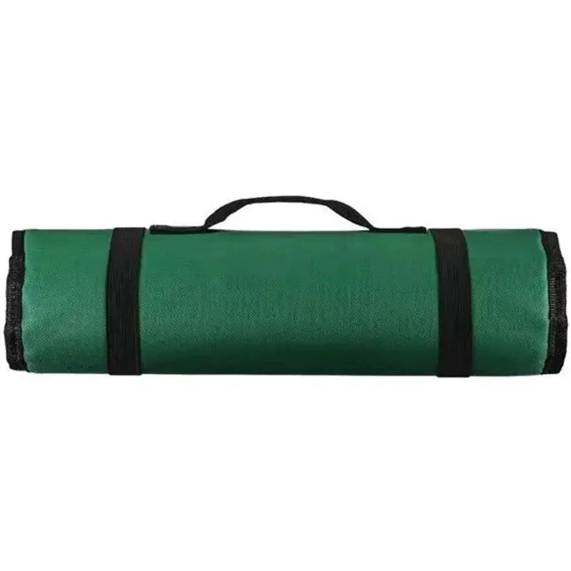 Simples Market green nylon roll tool bag with black straps and carrying handle