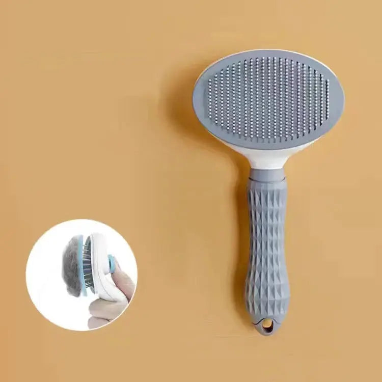 Pet Dog Hair Brush And Cat Comb For Grooming And Care Stainless Steel Long Hair Tool For Dogs And Cats