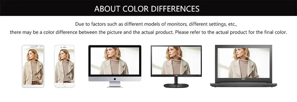 2 piece women's fashion set beige coat outfit shown on multiple devices to illustrate color differences