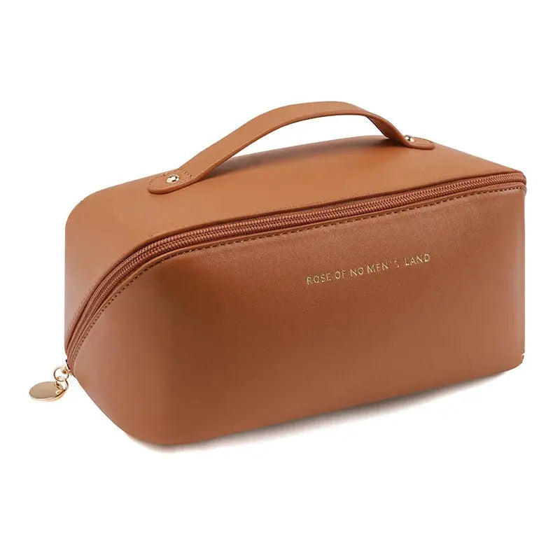 LuxeCase Cosmetics Storage Bag Waterproof Exterior Large Capacity for Effortless Travel Organization