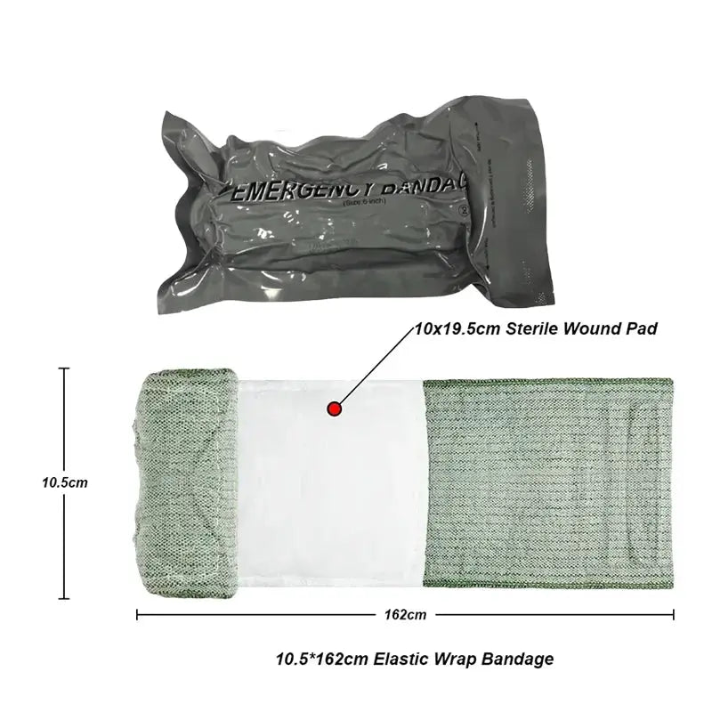 4 Inch And 6 Inch Medical Trauma Kit With Israeli Bandage For Outdoor Camping And Hiking Emergency First Aid Wound Care