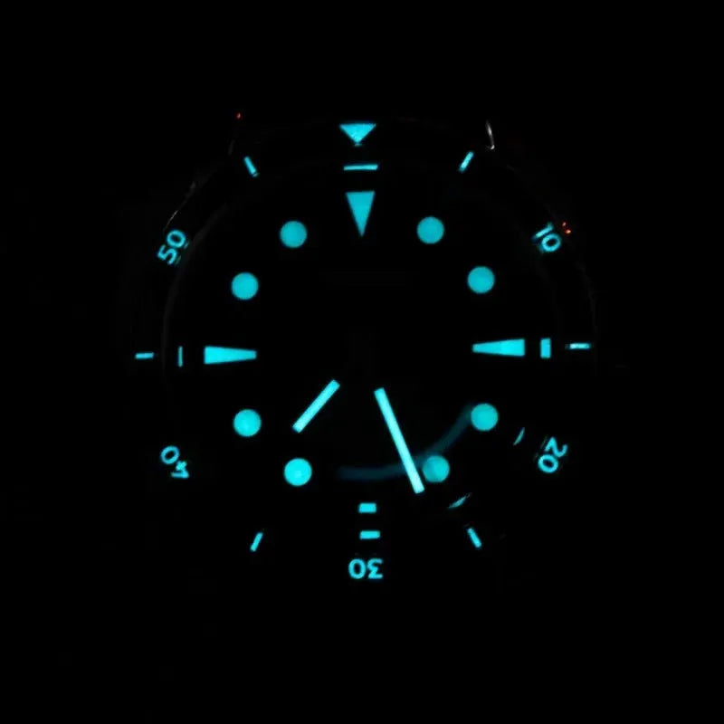 Proxima 2025 39mm dive watch with full luminous blue dial and automatic movement