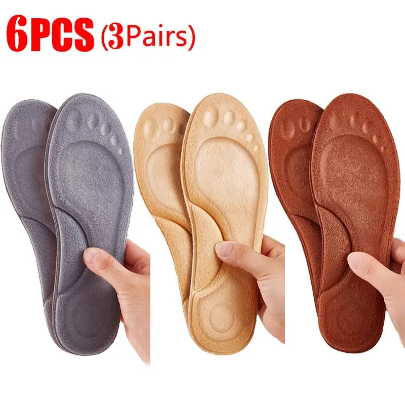 4D Massage Warm Pile Insoles Super Soft Latex Sports Insole With Arch Support For Running And Basketball