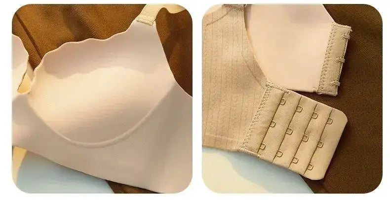 Push-up bra in nude with 6cm thick padded cups and back hook closures