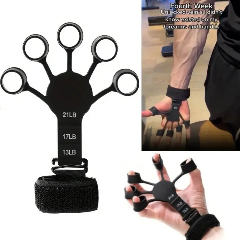 5 Finger Silicone Grip Strengthener for Hand Therapy and Vein Circulation Improvement