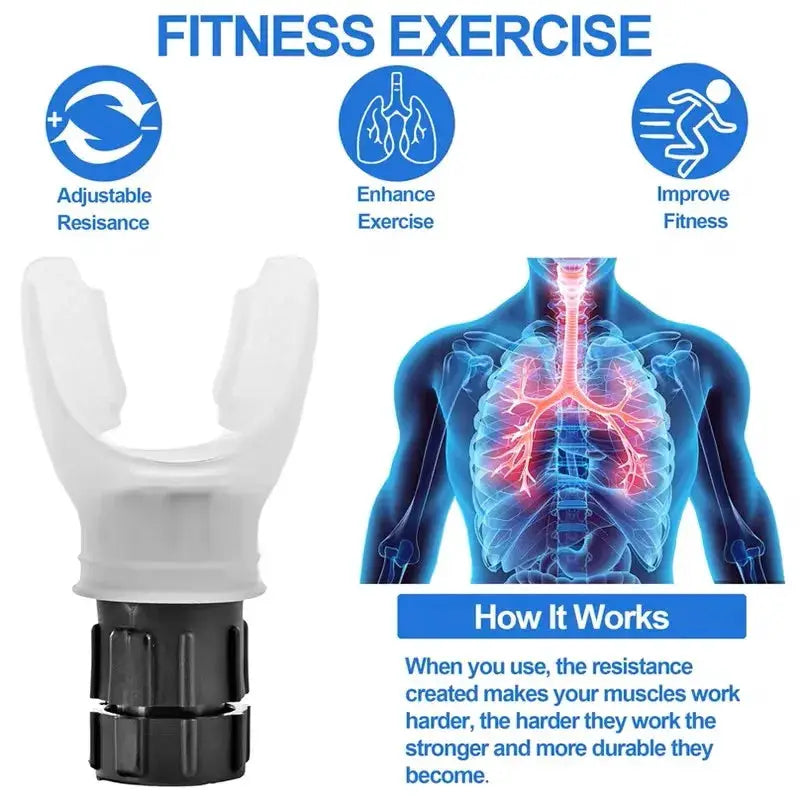 Portable Lung Capacity Abdominal Breathing Trainer With Adjustable Resistance For Enhanced Breathing And Sleep Quality