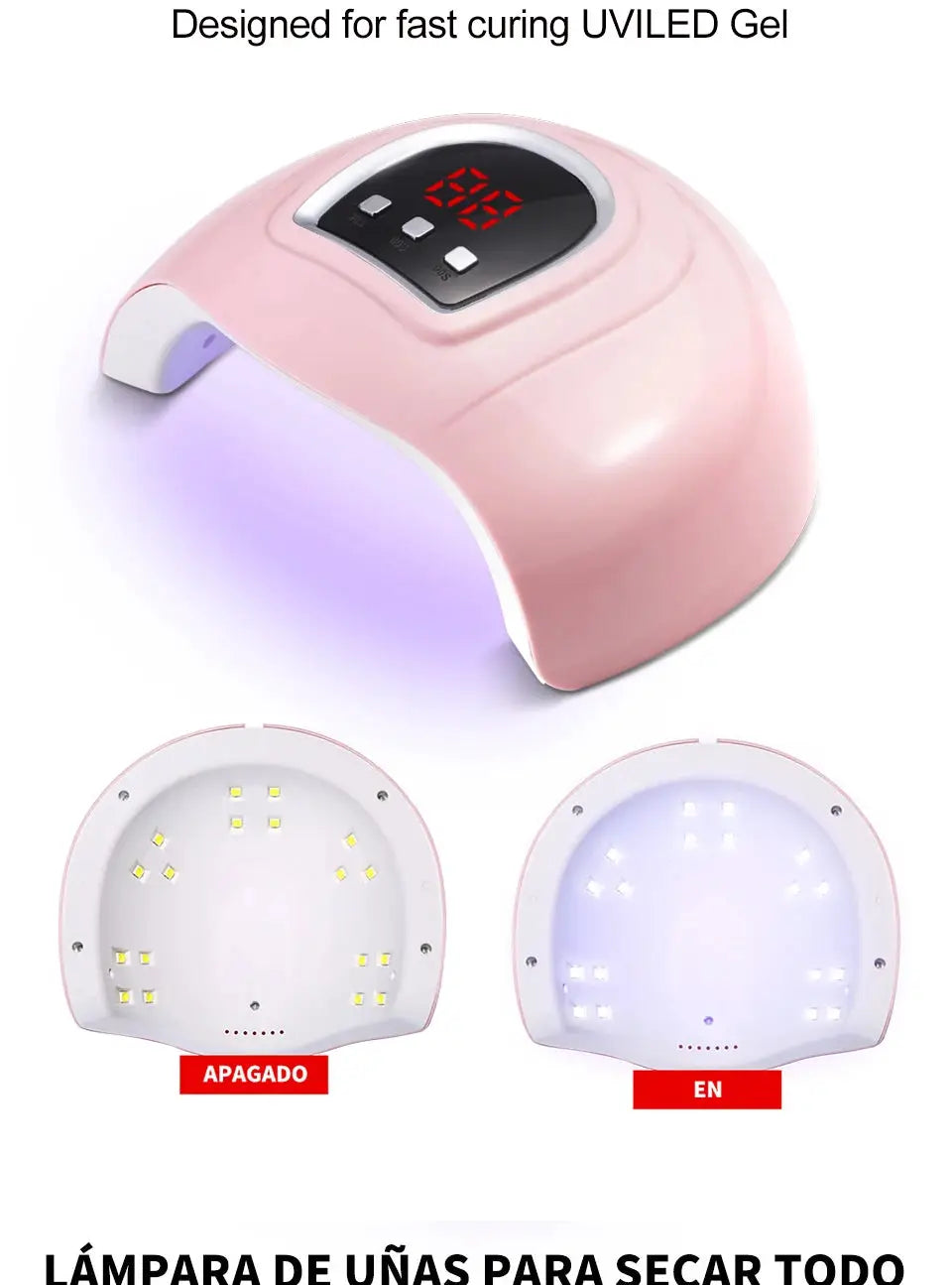 Simples Market LIMEGIRL pink UV LED nail lamp with digital control panel and purple curing light