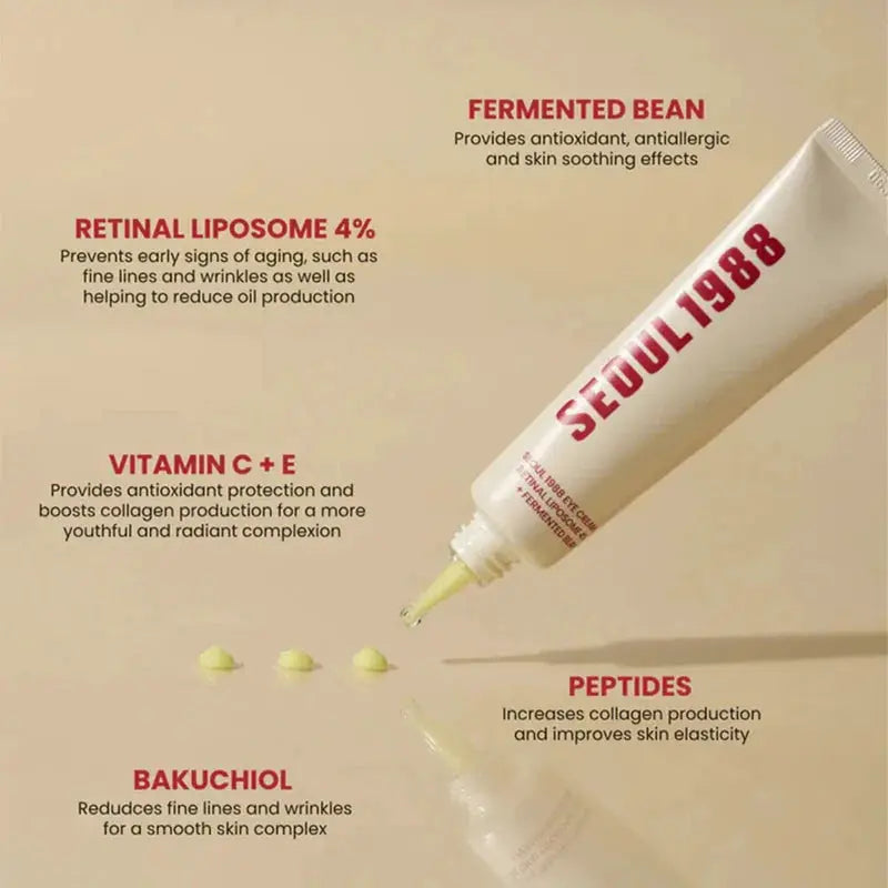 Korean 1988 Retinol Face Care Serum With Black Ginseng Niacinamide Vitamin C Peptides For Firming Anti Aging