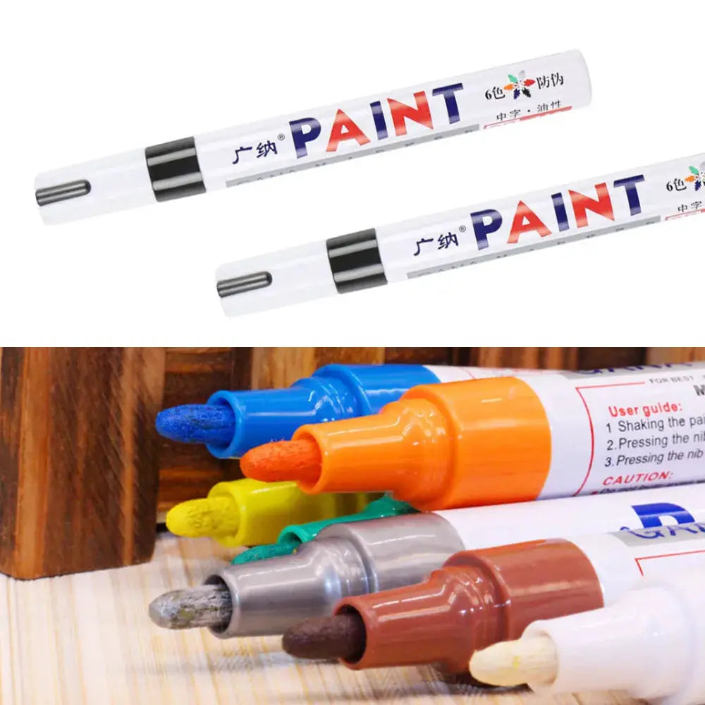 One Piece White Waterproof Tire Mark Pen For Auto Rubber Metal Permanent Paint Marker Graffiti Touch Up