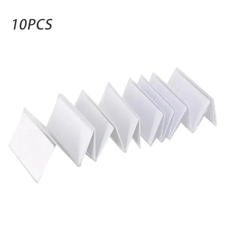 10pcs white blank RFID cards arranged in a fanned row (13.56MHz)