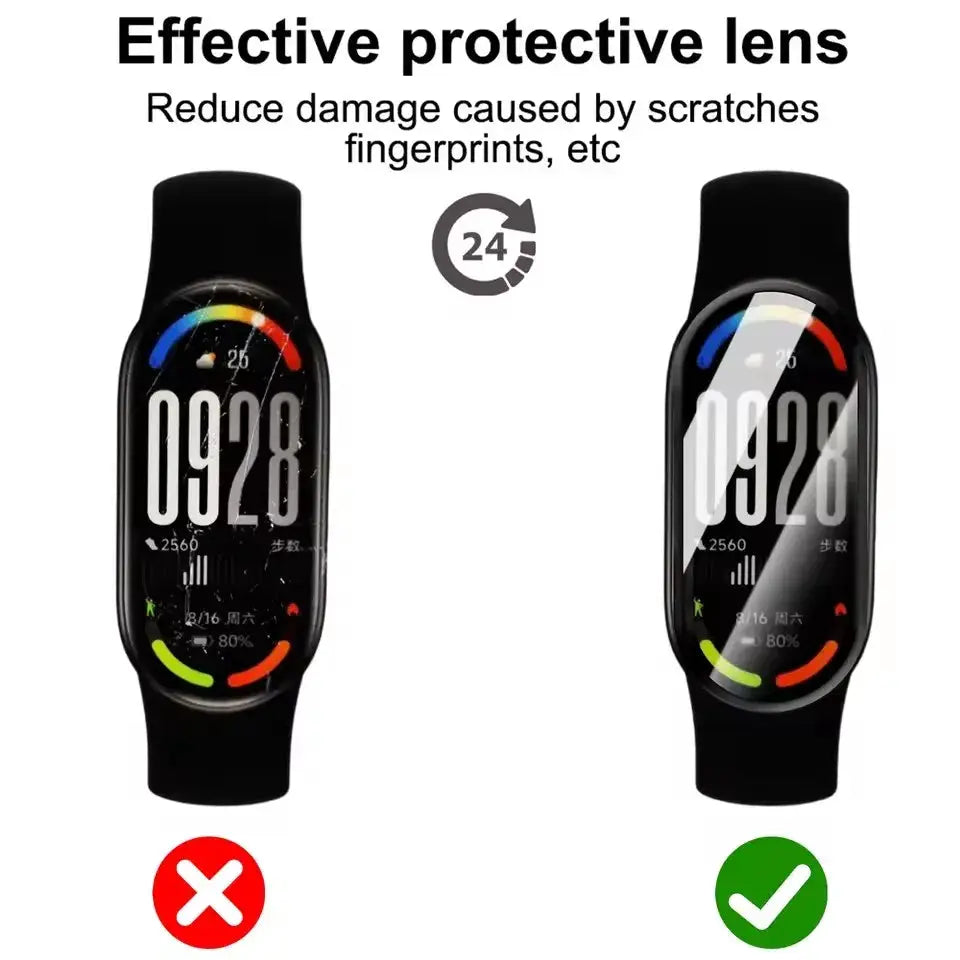 Xiaomi Mi Band 9 And 10 Screen Protectors 9D Curved Full Coverage Anti Scratch Film For Ultra Durable Protection