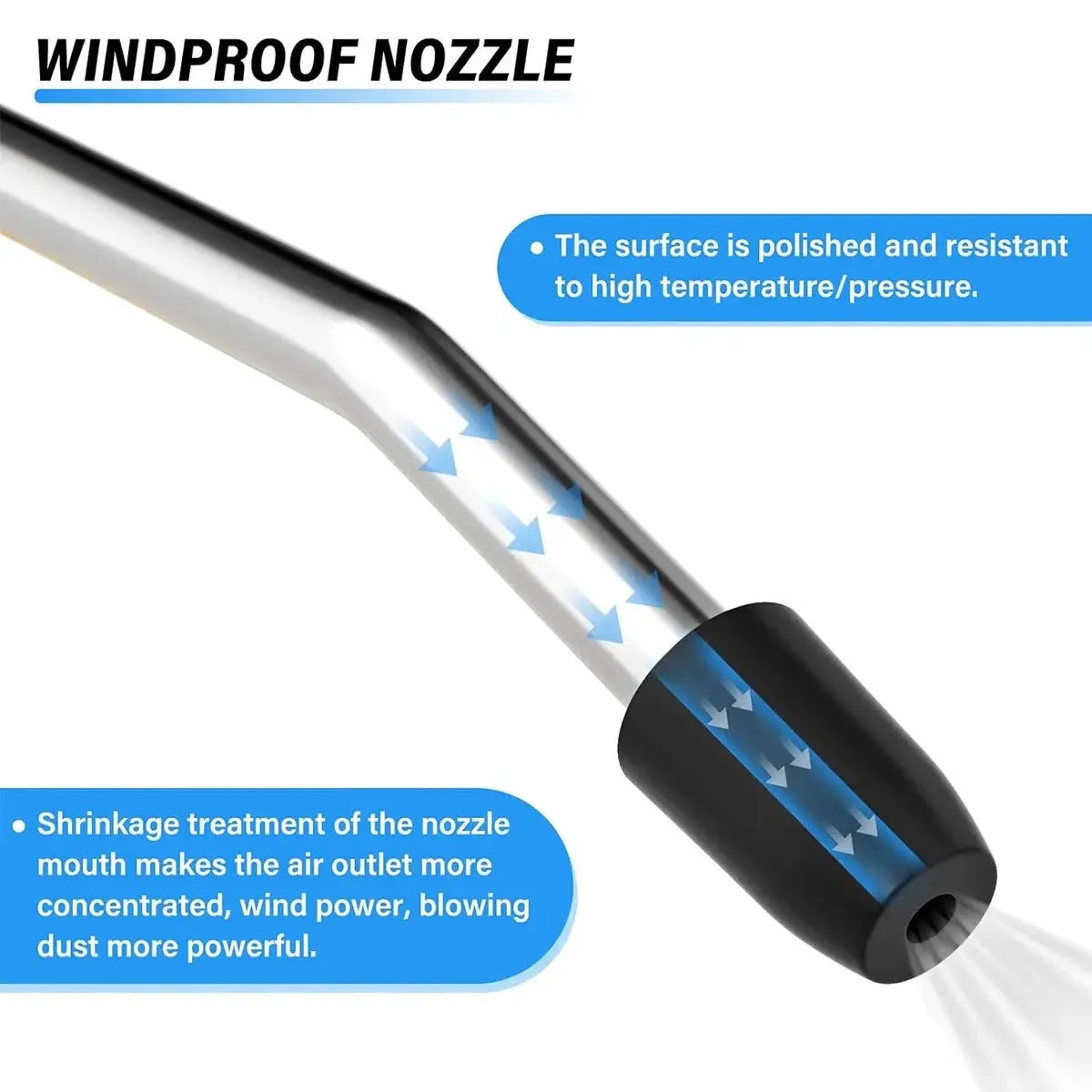 Air Blow Gun High Flow For Compressor With Angled Bent Nozzle Short Style Pneumatic Tool Three Colors Available