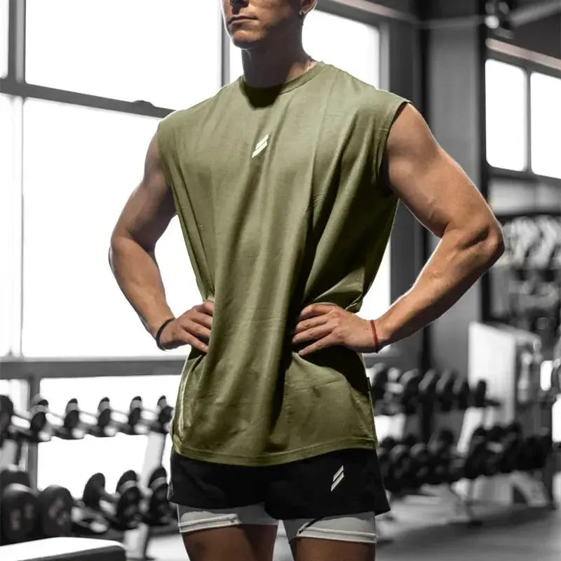 Mens Sleeveless T Shirt Quick Drying Breathable Mesh Tank Top For Gym Fitness Bodybuilding Basketball Summer Workout