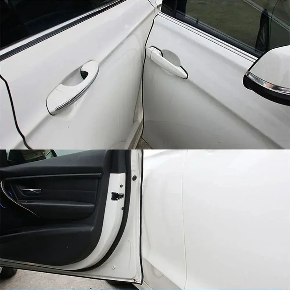 5M Car Door Edge Protector Strip U Type Rubber Moulding Trim With Adhesive Seal Guard Sticker