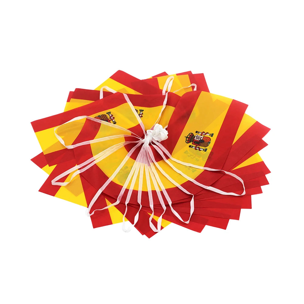 24 Pack Spanish Flags Bunting Pennant Banner 33 Feet Party Decor