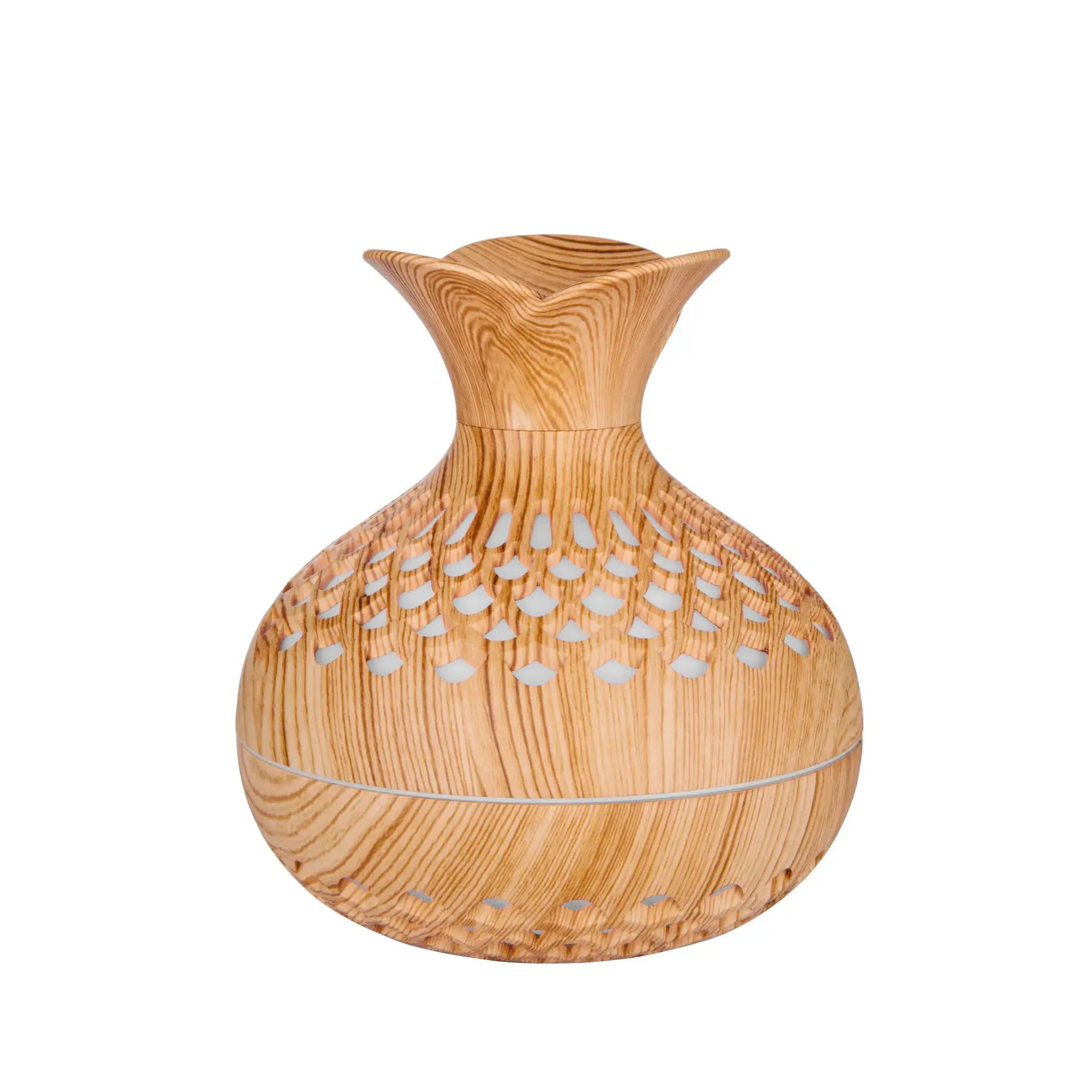 Homefish 300ml USB Air Humidifier Mini Desktop Humidifier Hollow Vase Shape With Colorful Night Lights