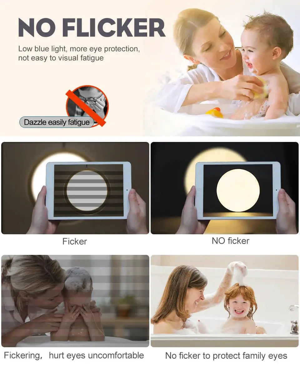 MARPOU smart ceiling lamp by Simples Market; dimmable remote ceiling light for bedroom and living room; no flicker.