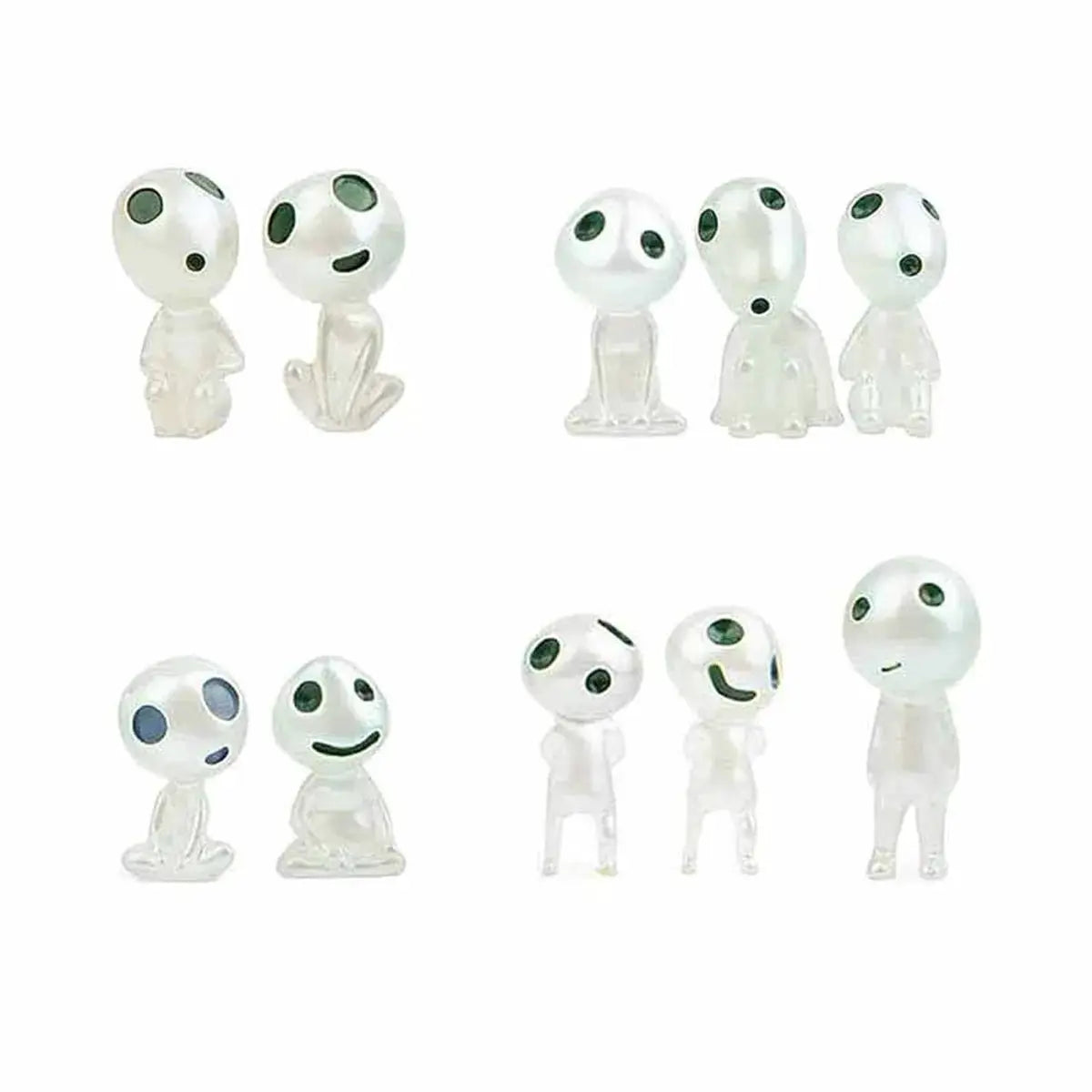 Simples Market 10pc glow-in-the-dark translucent miniature landscape figures with green eyes