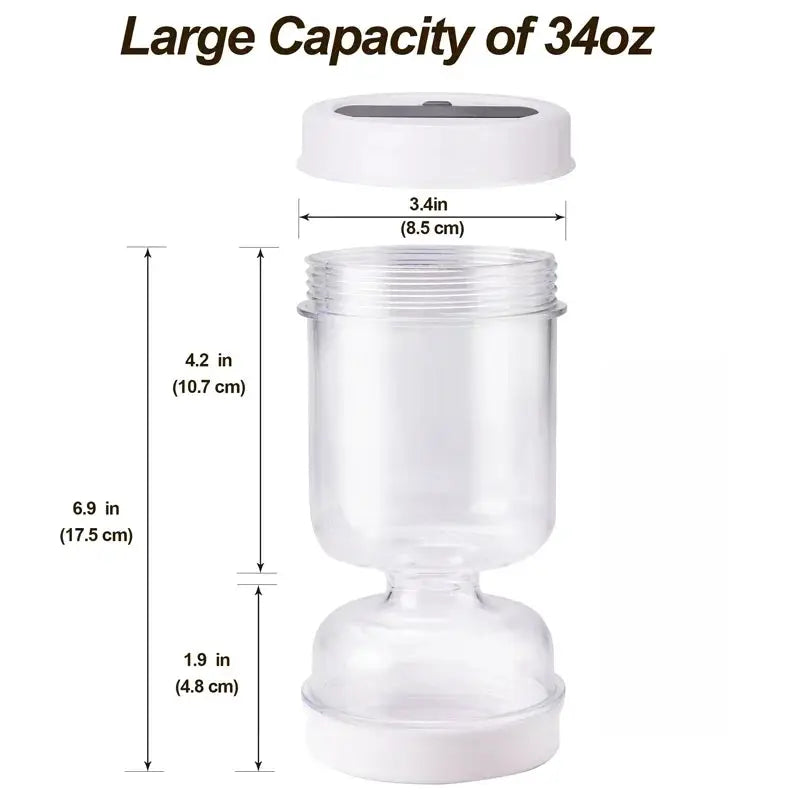 Olive And Pickle Strainer Jar With Hourglass Design Flip Mechanism For Airtight Food Storage