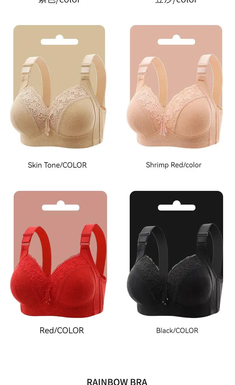 Womens lace bra by Simples Market in 4 colors: beige, peach, red, black