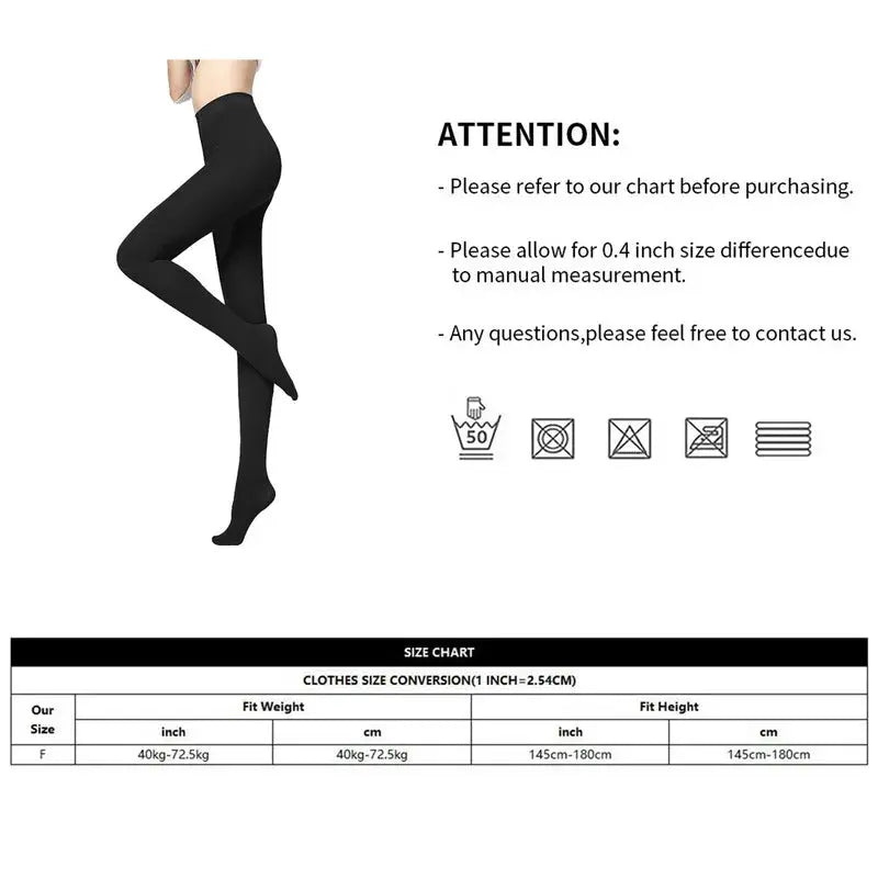 Women's seamless black tights (80D) nylon stockings shown on leg for spring–winter wear