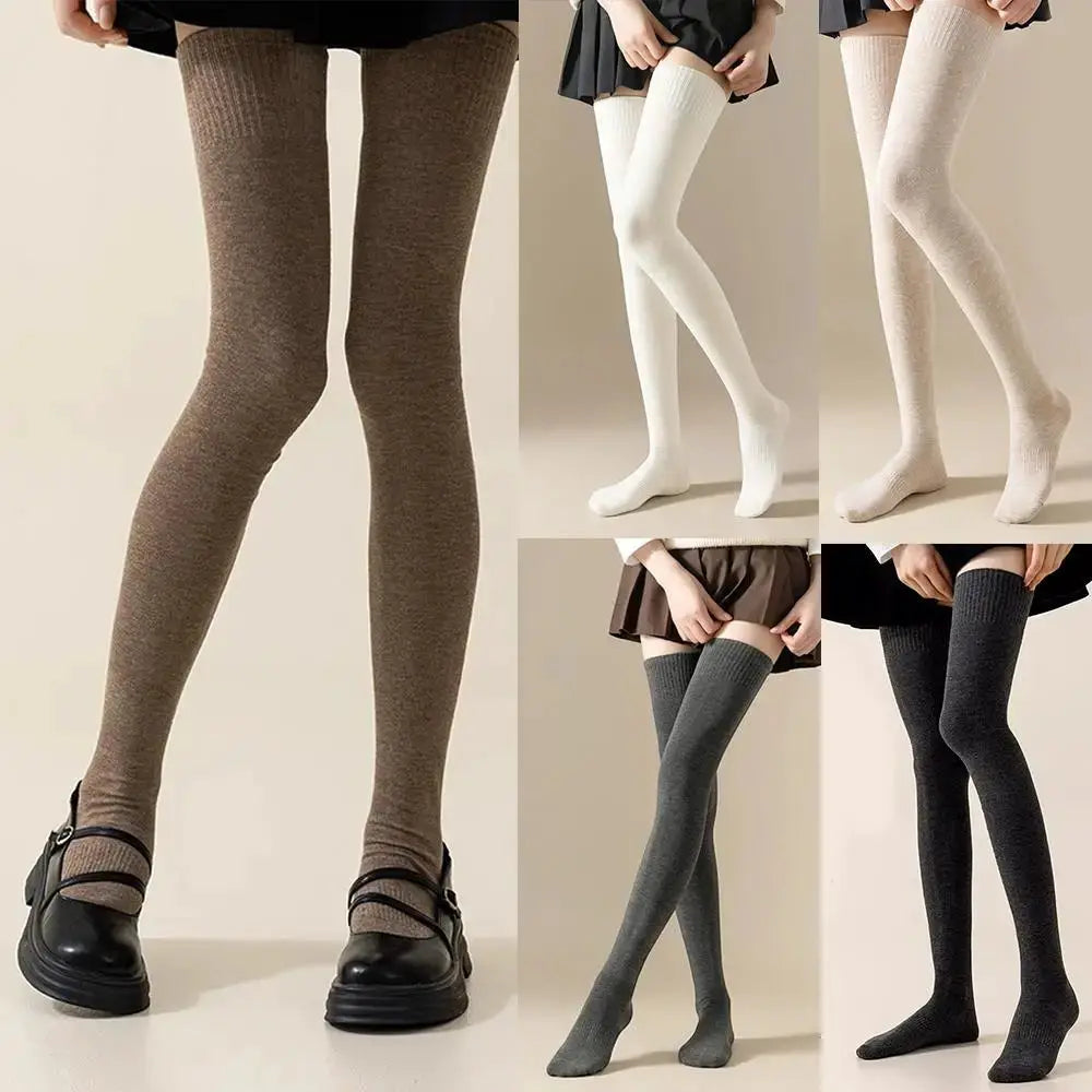 Velvet Winter Thigh High Socks For Women 100cm Lengthened Over The Knee Stockings For Warmth