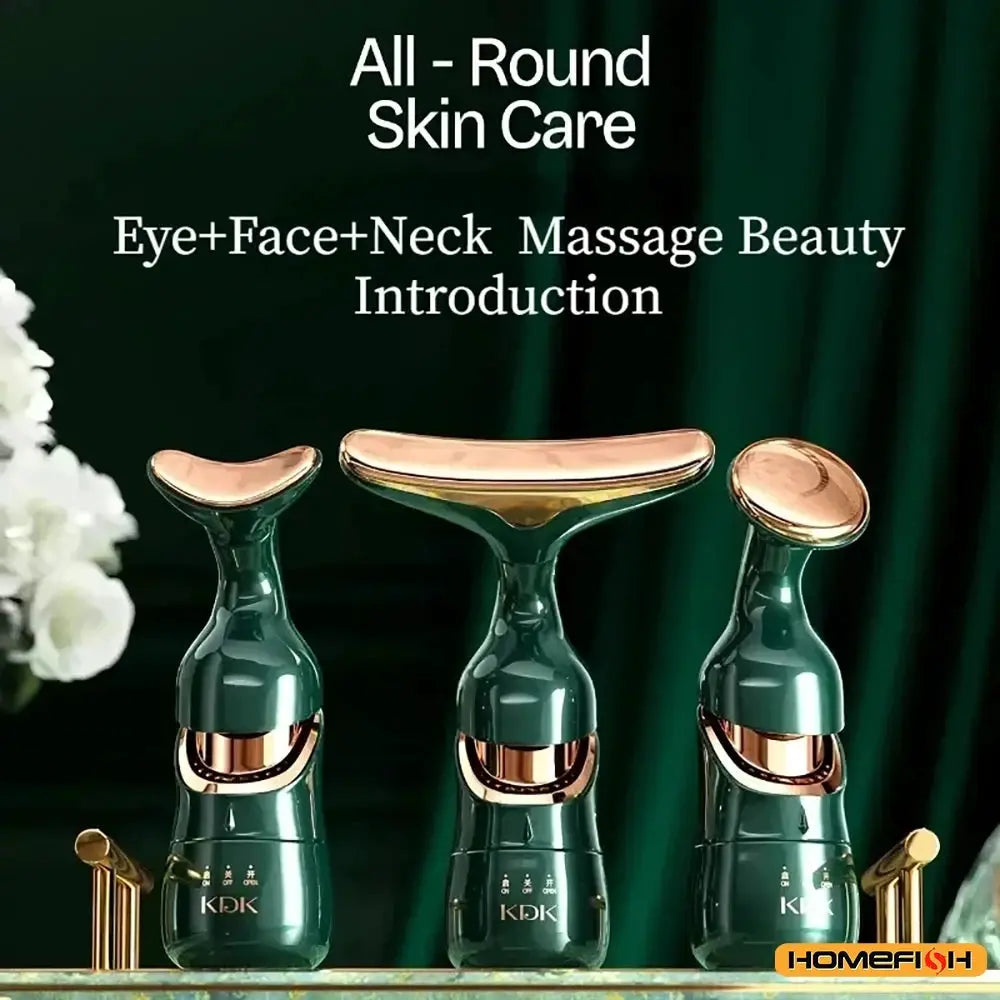 HOMEFISH Facial Sculpt Beauty System 3in1 Device With Sonic Vibration And LED Light Therapy For Lifting And Glowing Skin