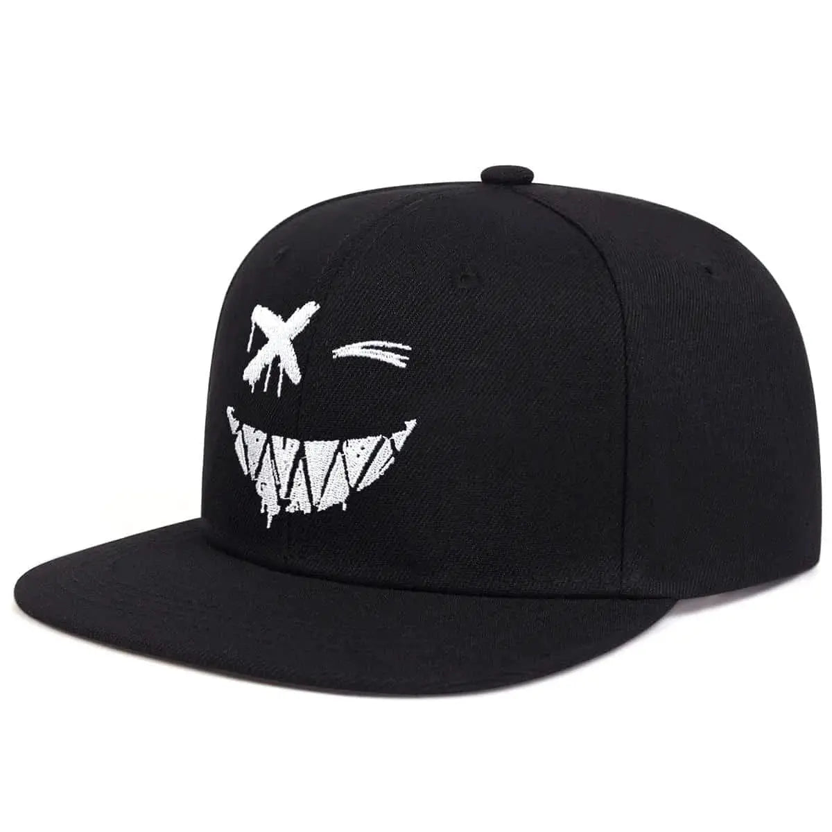 Unisex Ghost Expression Embroidery Hip Hop Baseball Cap Sun Protection Adjustable Outdoor Casual Hat