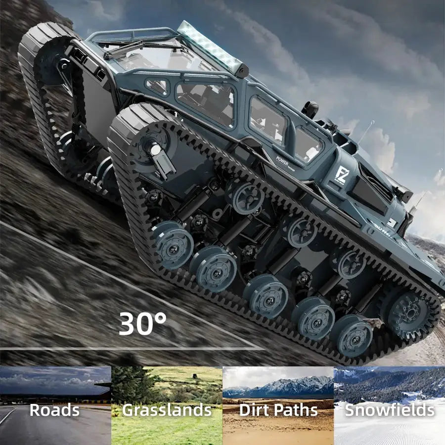 JJRC C8812 LED Light Full Scale Tracked Tank Simulation Model Toy RC Car Drift Remote Control Off Road Vehicle