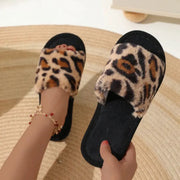 CozyNest Fashion Women Slippers Plush Cotton Warm Indoor Slippers With Non Slip EVA Sole