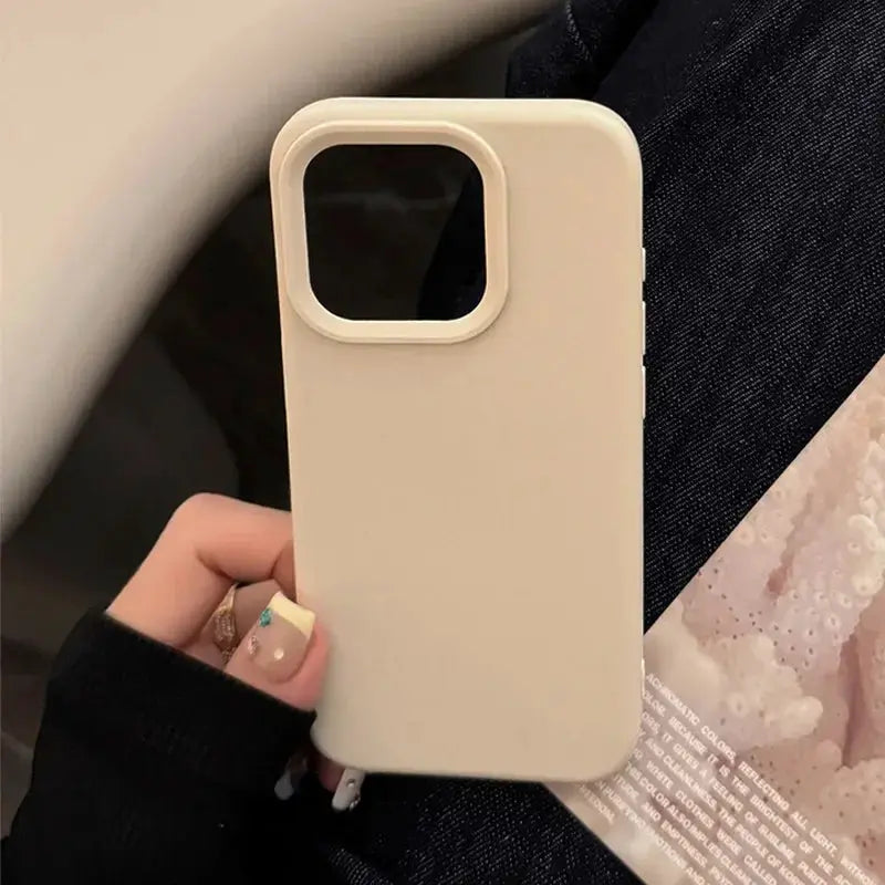 Dopamine Silicone Solid Color Phone Case For iPhone 11 Through 17 Pro Series Minimalist Durable Back Cover