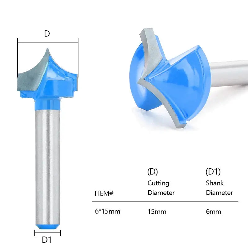 XCAN 6mm Shank CNC Round Nose Milling Cutter Solid Carbide Bit For Woodworking 12-32mm Round Point Cut Bit 1pc