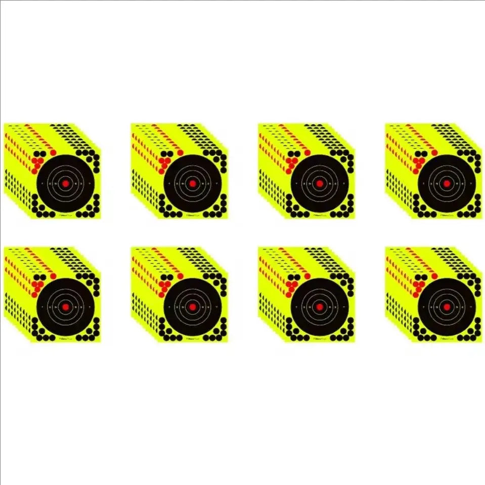 10 To 100 Pack 8 Inch Splatter Target Stickers High Visibility Reactive Paper Targets For Shooting Hunting Training