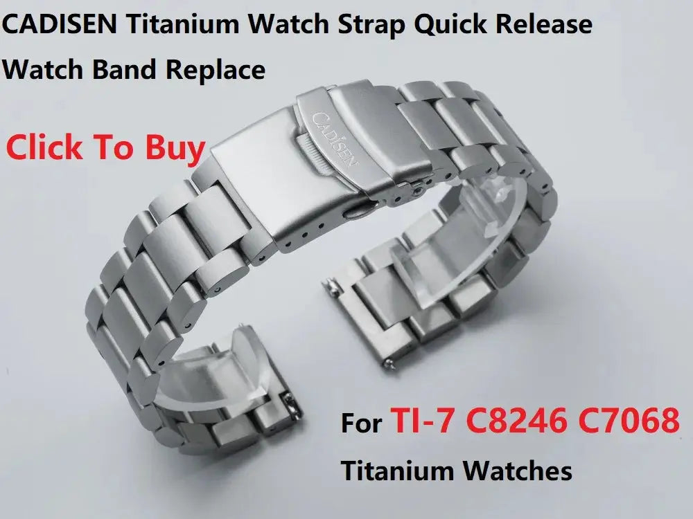 CADISEN titanium watch strap for TI-7 with quick-release clasp