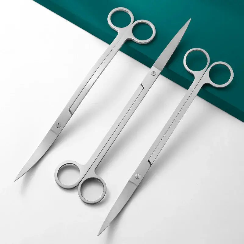 Stainless Steel Aquarium Scissors And Tweezers Set For Plant Tank Maintenance And Fish Tank Cleaning