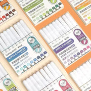 Acrylic marker set, 9 colors, soft brush tips; multiple boxed packs visible