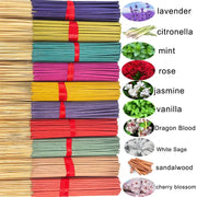 7 Sets Of 20 Incense Sticks Featuring Rose Lavender Sandalwood Jasmine Mint Cherry Blossom Herbal Dragon Bloodwood