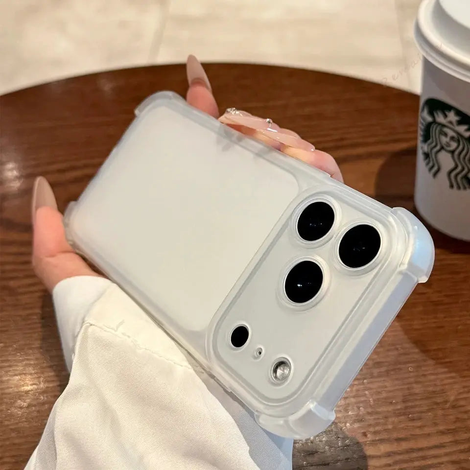NovaGuard Cute Matte Clear Phone Case For iPhone 11 12 13 14 15 16 17 Pro Max Plus XR XS Shield Shockproof Protection