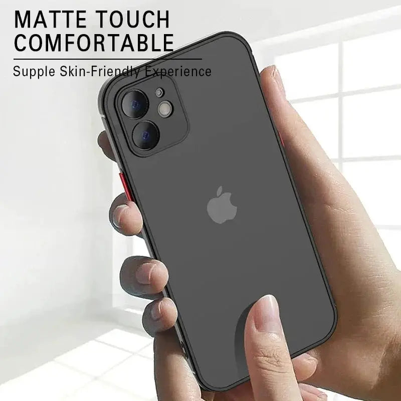 LuxGuard Matte Silicone Phone Case For iPhone 7 To 15 Pro Max Shockproof Anti Fingerprint