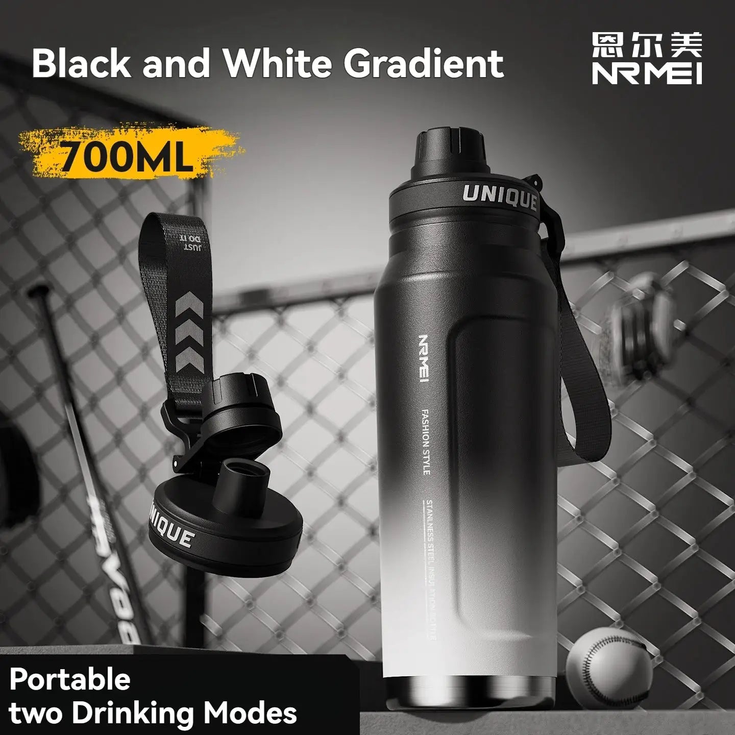 1L Insulated Stainless Steel Water Bottle Vacuum Flask With Handle