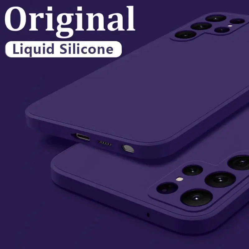 Case for Samsung Galaxy S26/S24/S23/S22/S25 series two-pack purple liquid silicone shockproof cover Simples Market