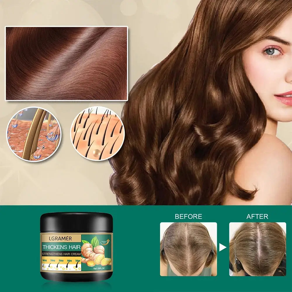Ginger Hair Cream Deep Cleansing for Hair Growth and Scalp Health Stimulates Follicles and Relieves Hair Loss