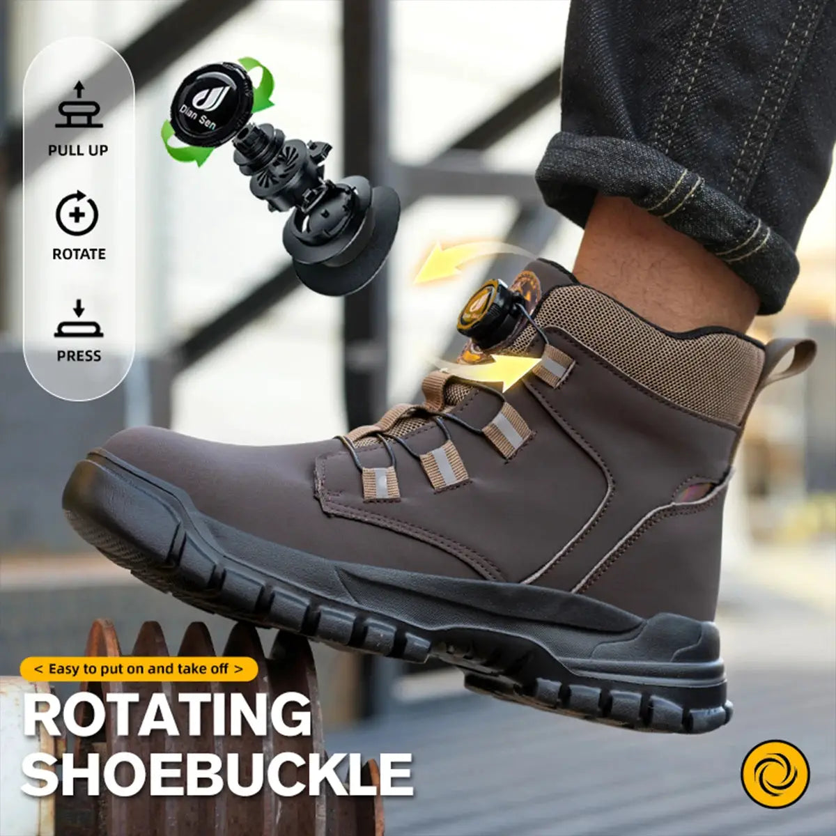 FortisGuard Waterproof Steel Toe Safety Boots For Men Anti Smash And Stab Resistant Work Footwear