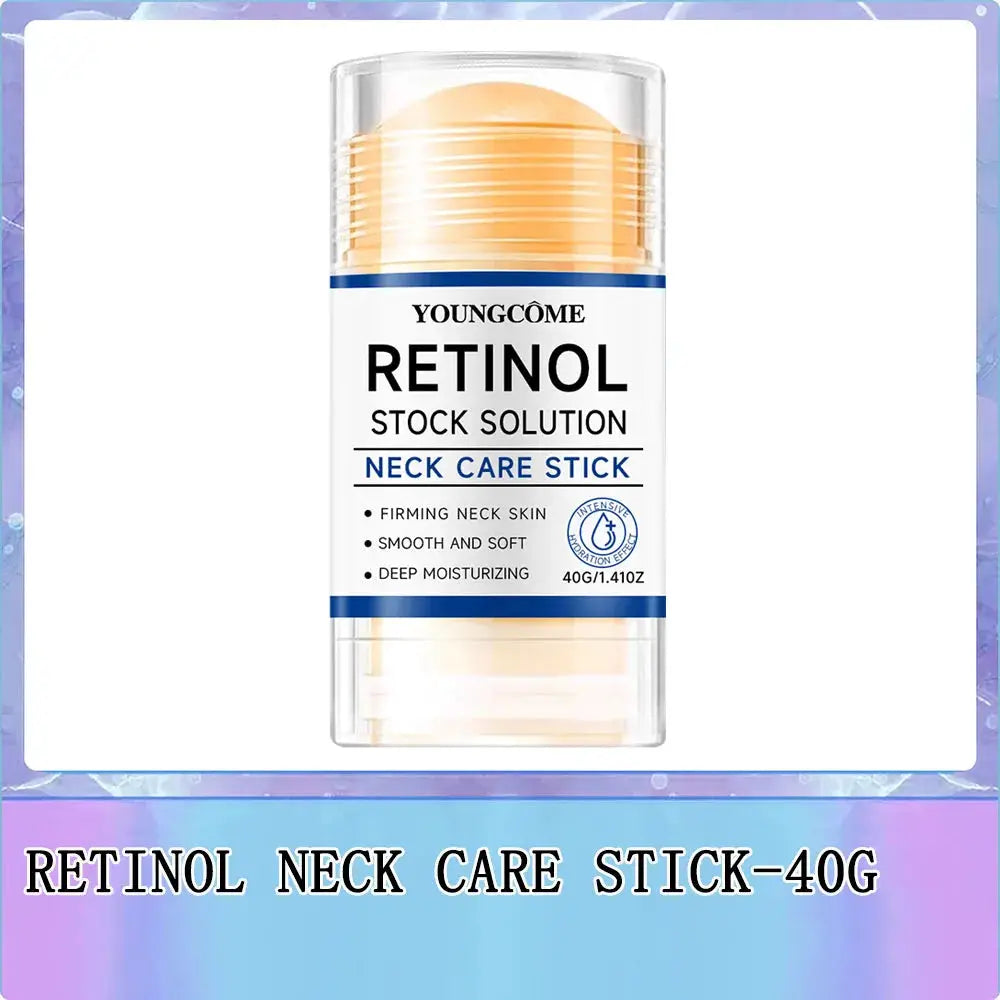 Retinol Neck Care Stick Anti Aging Firming Treatment Hyaluronic Acid Collagen For Wrinkle Reduction Sagging Skin