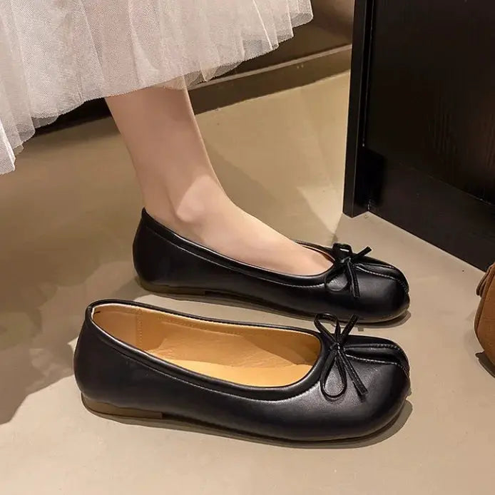 NovaStride Bowknot Flat Tabi Ninja Shoes Women Breathable Split Toe Summer Slip On Comfort