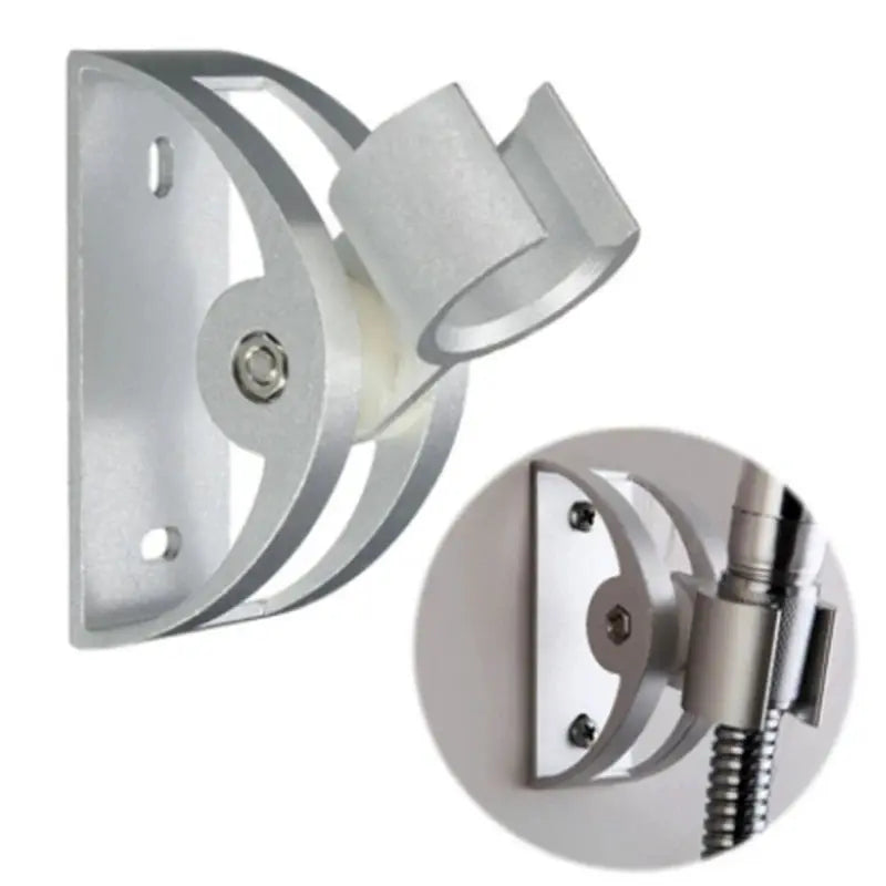 Adjustable hand shower holder with suction cup, chrome-plated wall bracket by Simples Market