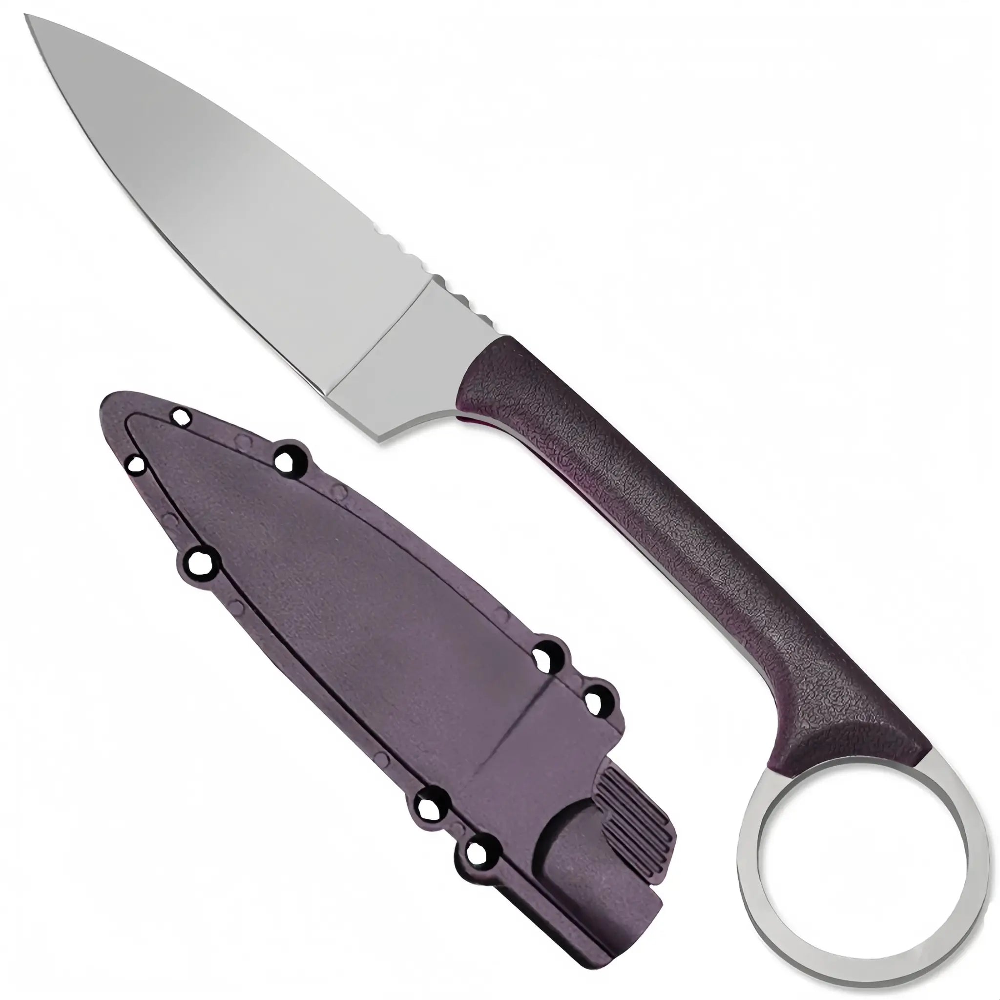 3P Portable Fruit Knife With Sleeve One Piece Stainless Steel Sharp Paring Knife For Fruit And Melon Cutting